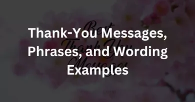 Thank-You Messages, Phrases, and Wording Examples